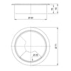 Plastic Desk Grommet 2-3/8 inch, Metallic