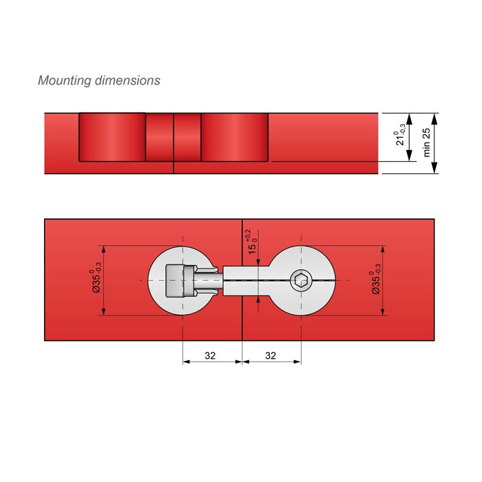 "Quick" Worktop Connector 2-1/2 inch