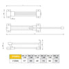 Retractable wardrobe hanger 19-11/16 inch - Chrome