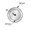 Round cabinet knob - Black Matt