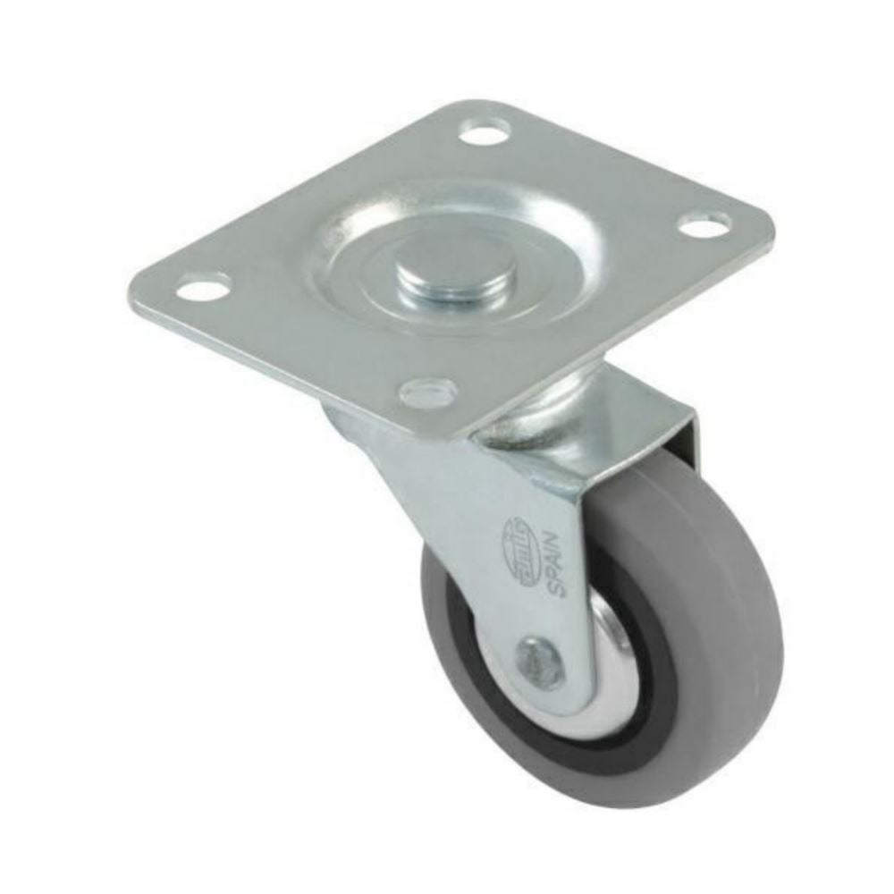 Rubber castor wheel Ø1-9/16 inch