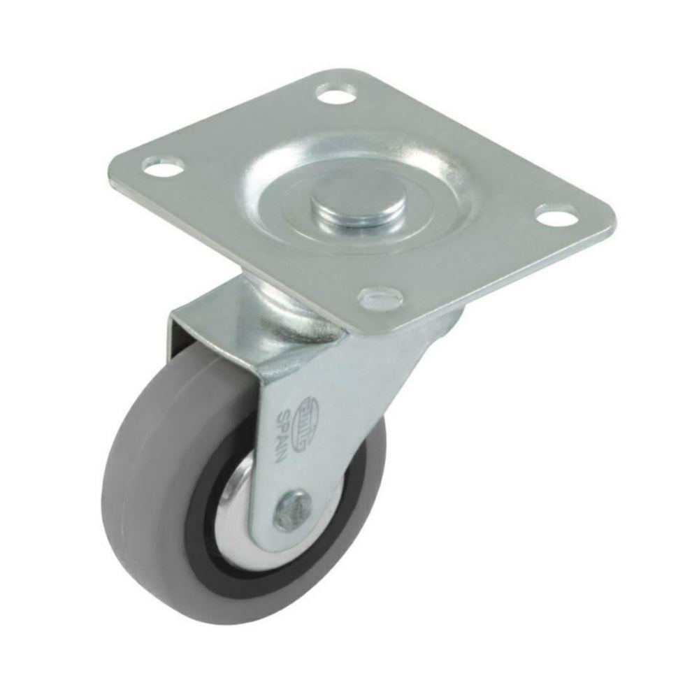 Rubber castor wheel Ø1-9/16 inch