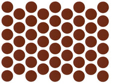 Screw cover caps Self-Adhesive - Dark brown 9/16 inch