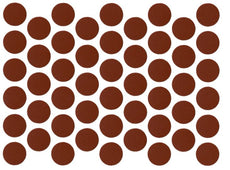 Screw cover caps Self-Adhesive - Dark brown 9/16 inch