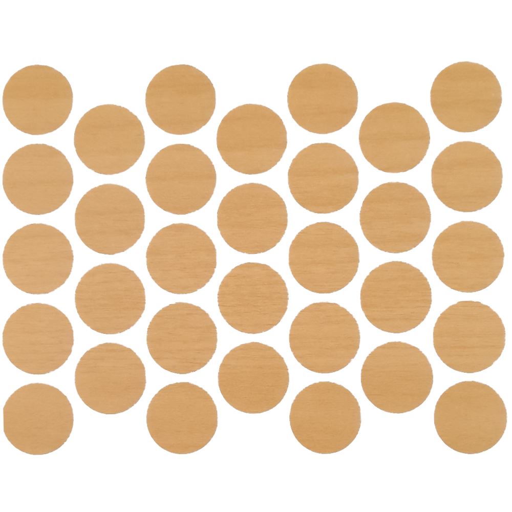 Screw cover caps Self-Adhesive - Maple 11/16 inch Furnica