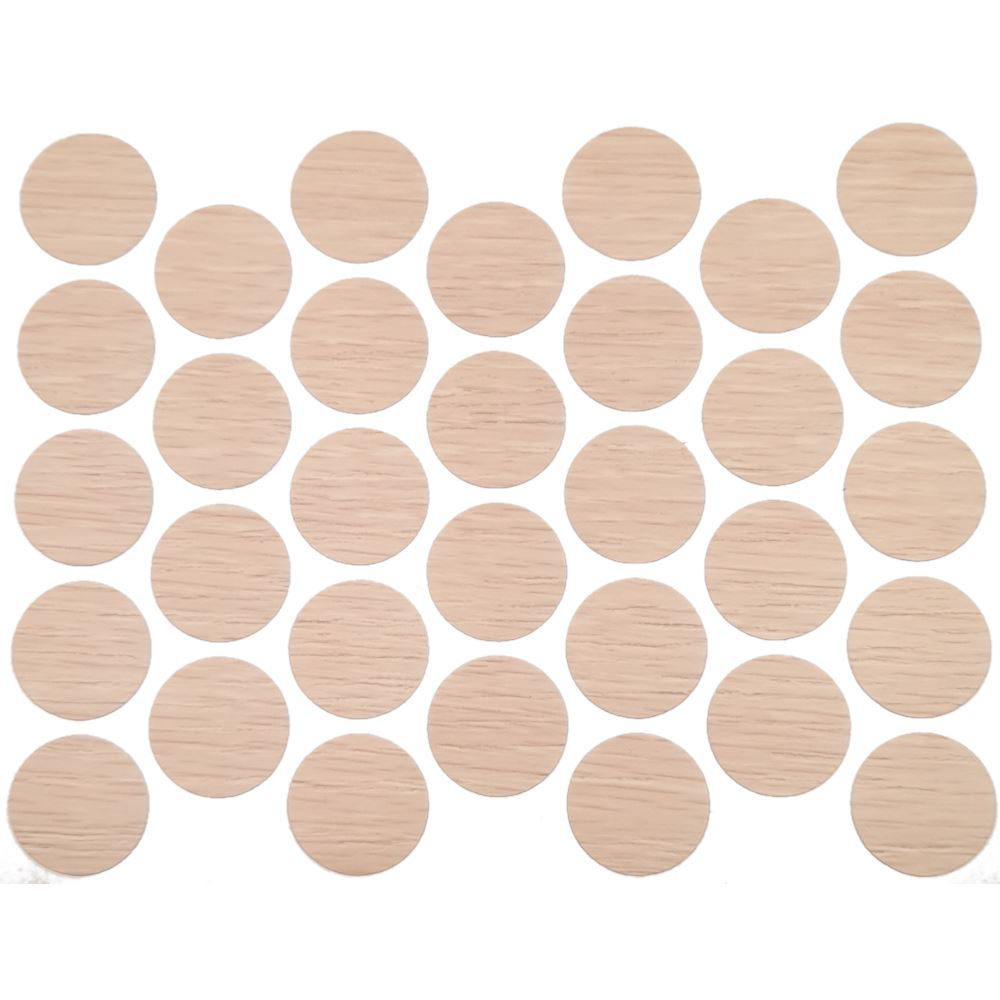 Screw cover caps Self-Adhesive - Milk Oak 11/16 inch Furnica