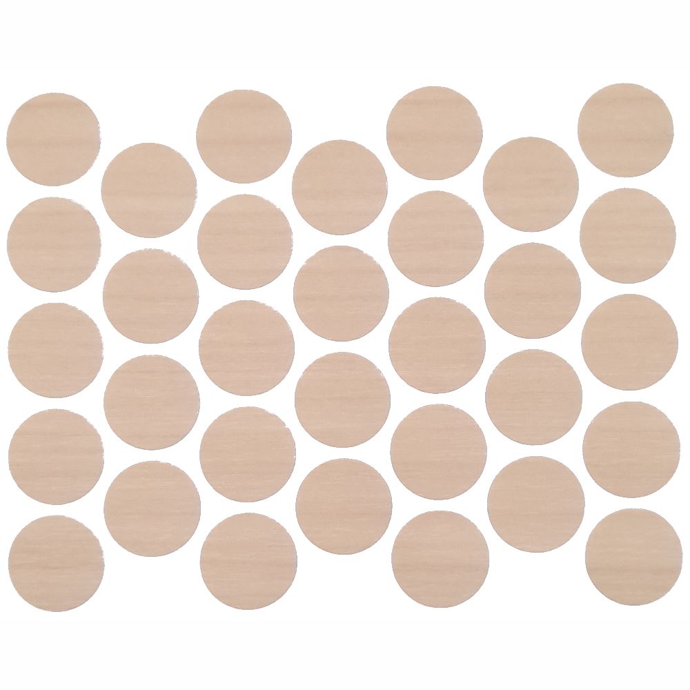 Screw cover caps Self-Adhesive - Natural Birch 11/16 inch Furnica