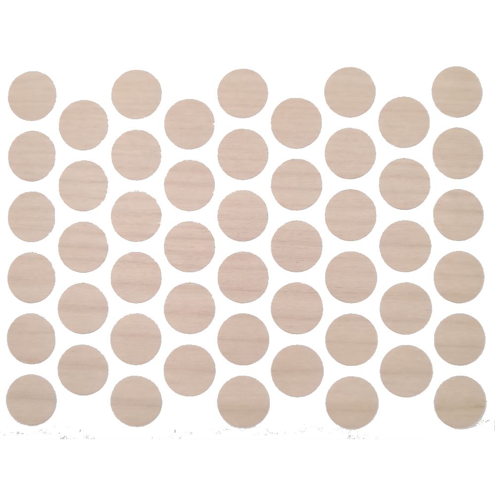 Screw cover caps Self-Adhesive - Natural Birch 9/16 inch Furnica