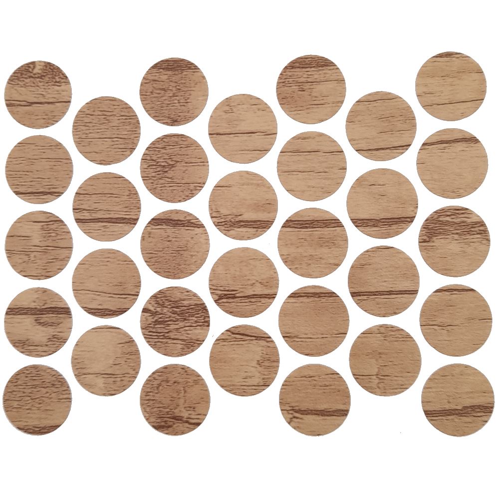 Screw cover caps Self-Adhesive - Oak Nebraska 11/16 inch Furnica