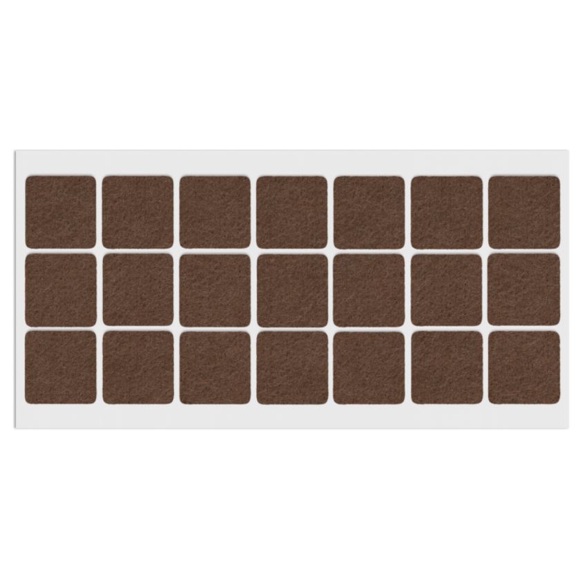 Self-Adhesive Felt Pad 1-3/16x1-3/16 inch Brown