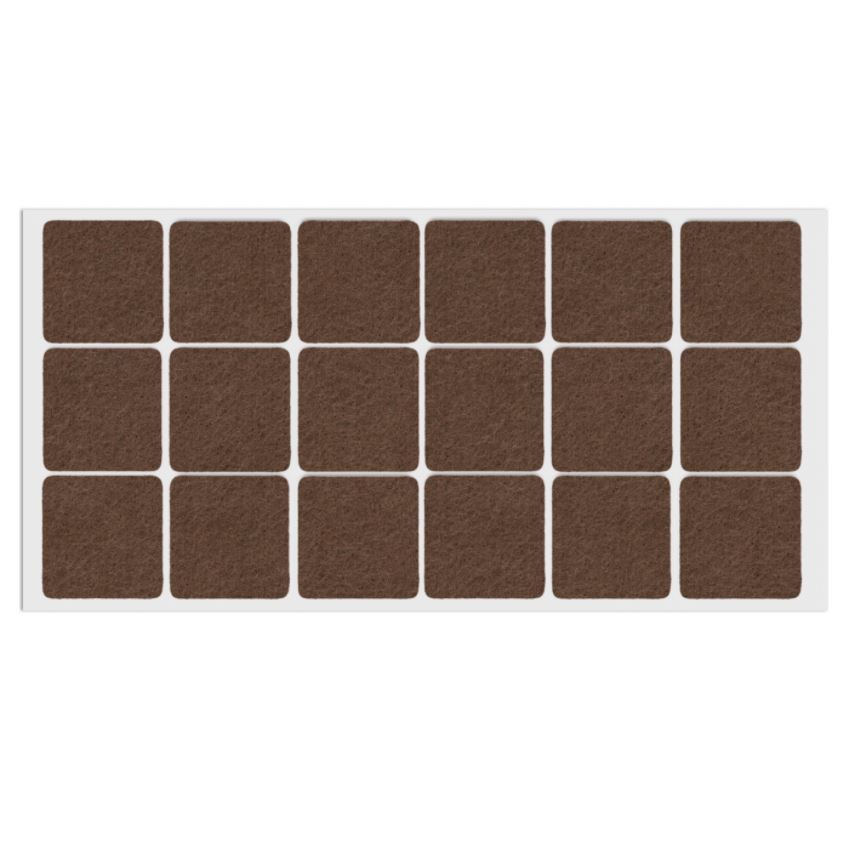 Self-Adhesive Felt Pad 1-3/8x1-3/8 inch Brown