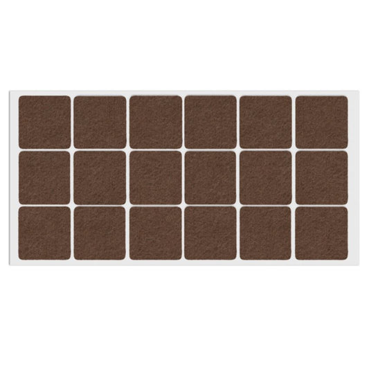 Self-Adhesive Felt Pad 1-3/8x1-3/8 inch NTP Brown
