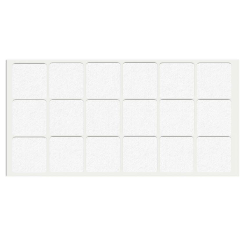 Self-Adhesive Felt Pad 1-3/8x1-3/8 inch NTP White
