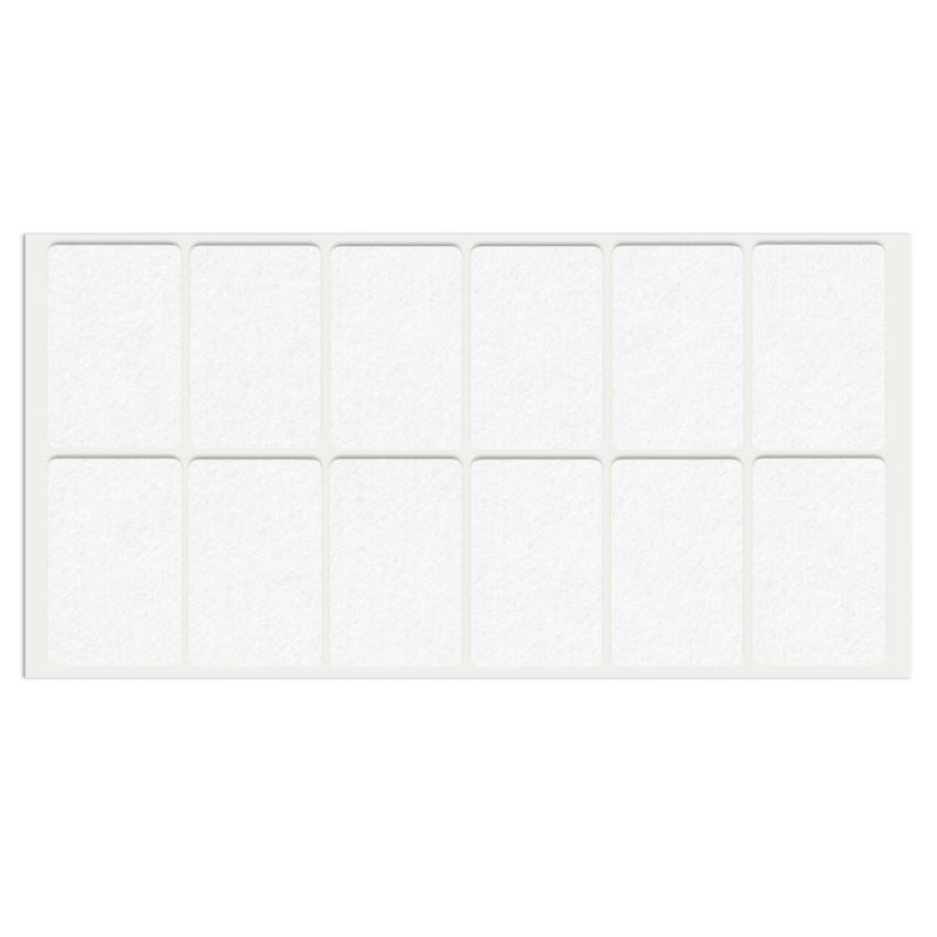Self-Adhesive Felt Pad 1-3/8x2-3/16 inch White