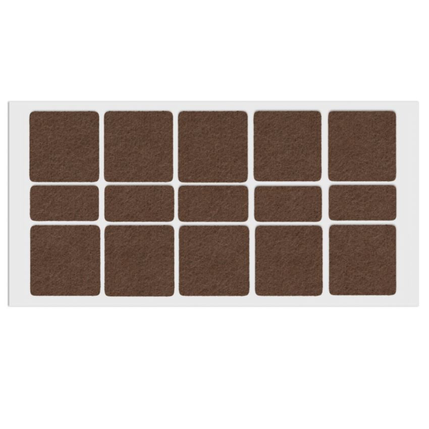 Self-Adhesive Felt Pad 1-9/16x1-9/16 inch Brown