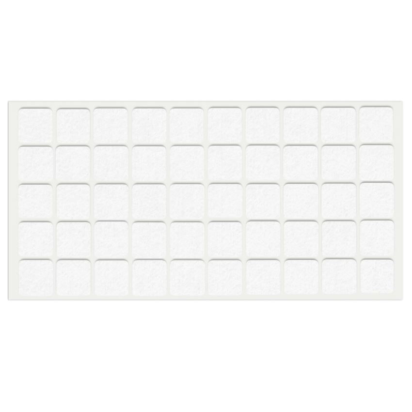 Self-Adhesive Felt Pad 13/16x13/16 inch NTP White