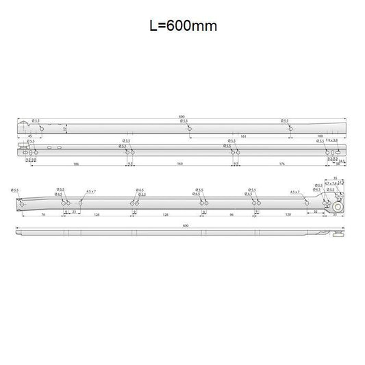 Set of POM Roller Slides White NTP