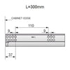 Set of Soft-Close Undermount Slides (left and right), 3/4 Extension