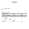 Soft-Close Undermount Slides (left and right), 3/4 Extension - 18 inch