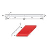 Side Strip for 1-1/2 inch Worktop R-3, White Powder Coated Aluminium