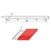 Side Strip for 1-1/2 inch Worktop R-5.5, Silver Anodized