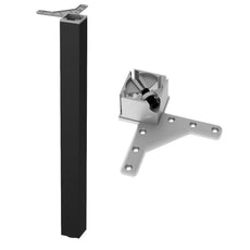 Square Furniture Leg 27-15/16 inch, Black, ZnAl Mounting Plate