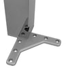 Square Furniture Leg 27-15/16 inch, Chrome, ZnAl Mounting Plate