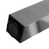 Square Furniture Leg 27-15/16 inch, Chrome, ZnAl Mounting Plate