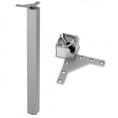 Square Furniture Leg 27-15/16 inch, Satin, ZnAl Mounting Plate