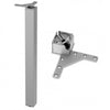 Square Furniture Leg 27-15/16 inch, Satin, ZnAl Mounting Plate