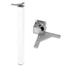 Square Furniture Leg 27-15/16 inch, White, ZnAl Mounting Plate