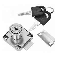 Square Furniture Lock 3/4x7/8 inch , Nickel