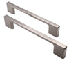 TECHNO  furniture handle 7-9/16 inch - Brushed Steel