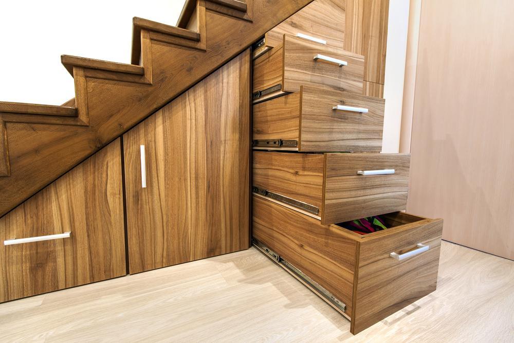 Heavy duty drawer slides - best solution for drawers under the stairs.