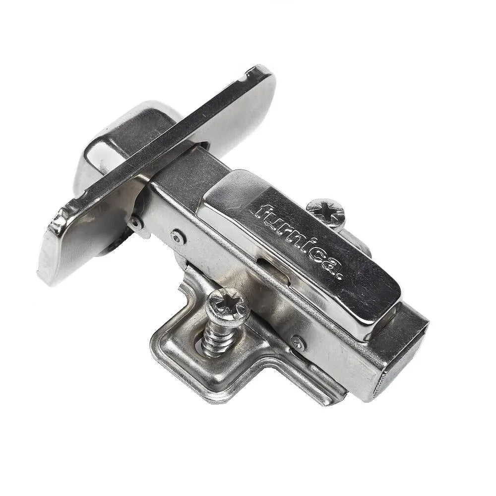 110° Soft-Close Cabinet Hinge, H0 Mounting Plate with EURO Screws, Full Overlay