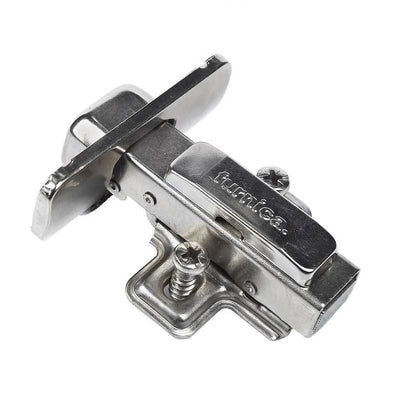 110° Soft-Close Cabinet Hinge, H0 Mounting Plate with EURO Screws, Full Overlay