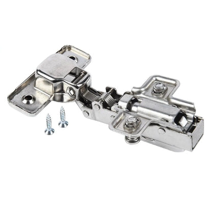 110° Soft-Close Cabinet Hinge, H0 Mounting Plate with EURO Screws, Full Overlay
