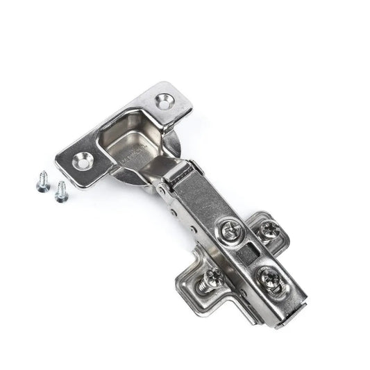 110° Soft-Close Cabinet Hinge, H0 Mounting Plate with EURO Screws, Full Overlay