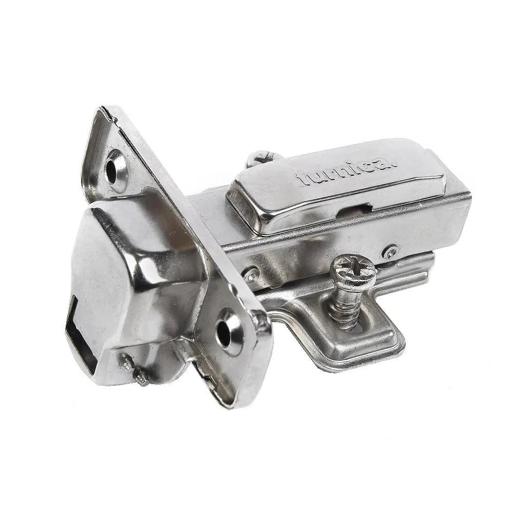 110° Soft-Close Cabinet Hinge, H0 Mounting Plate with EURO Screws, Full Overlay
