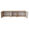 Wall Unit VISTE - Living Room Furniture Set - Scandi / Truffle / White Gloss