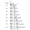 Push-to-Open Undermount Slides (left and right), Full Extension - 12 inch