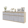 NOAH - Chest of 5 Drawers and 5 Doors - Bedroom Dresser Storage Cabinet Sideboard - Sonoma Oak / Concrete H29 1/2" W78 3/4" D13 3/4"