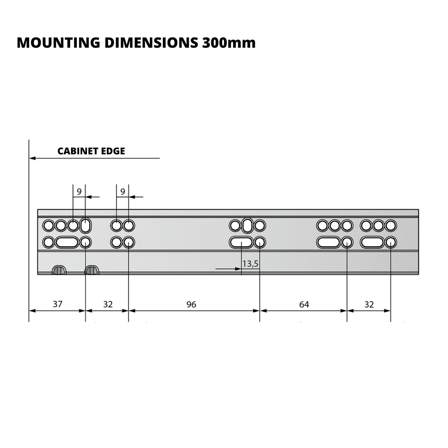 Set of Soft-Close Undermount Slides (left and right), Full Extension