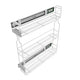11-13/16 inch (300 mm) Soft-Close Side Pull-Out, Wire Basket for Kitchen Cabinets - 3 Shelves - White