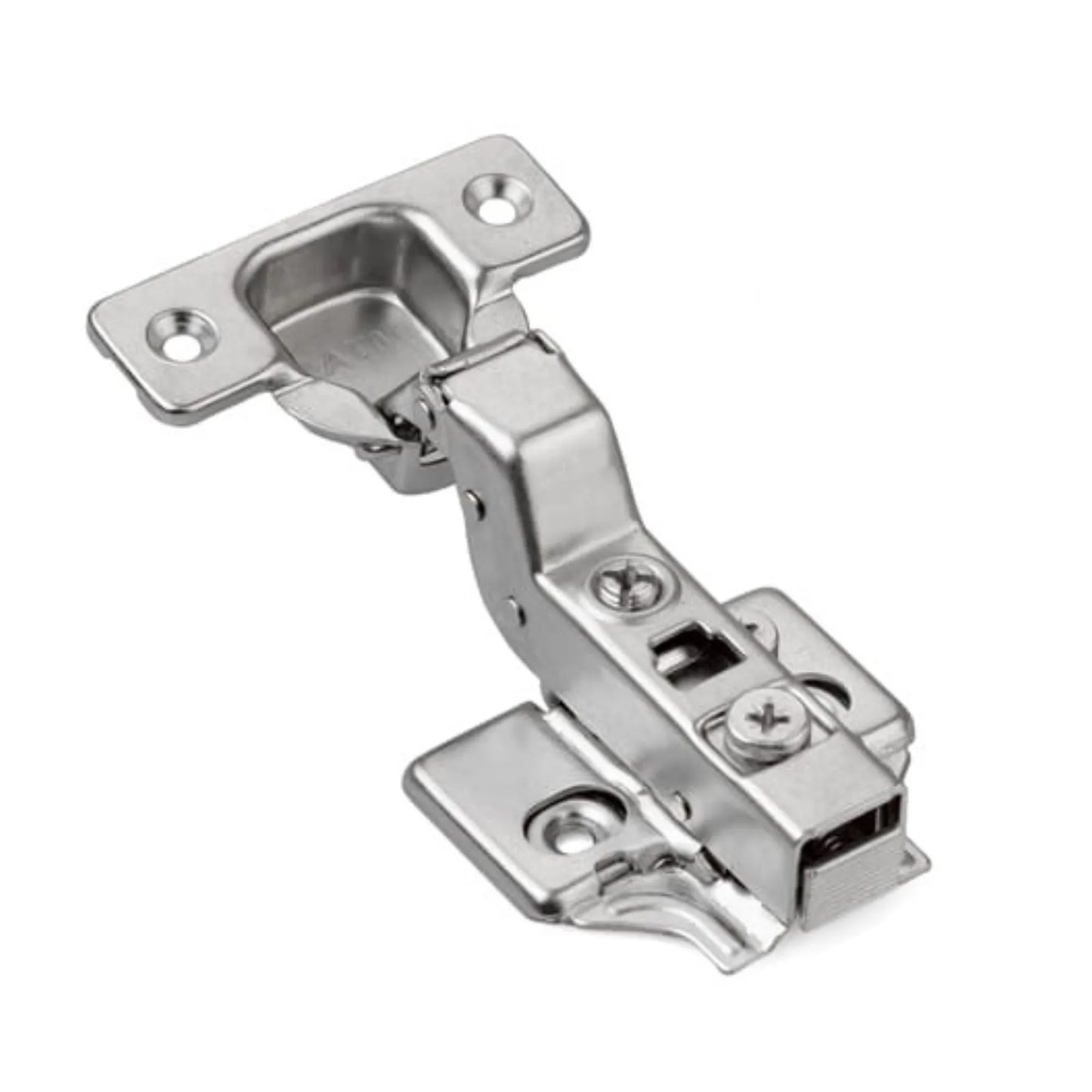 3D 110 Degree Soft-Close Cabinet Hinge, H0 Mounting Plate with EURO Screws, Inset Application