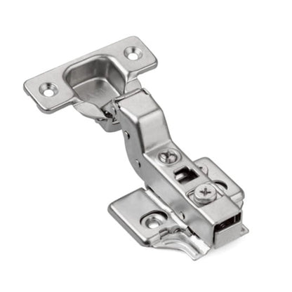 3D 110 Degree Soft-Close Cabinet Hinge, H0 Mounting Plate with EURO Screws, Inset Application