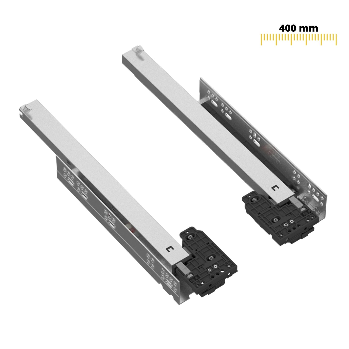 Set of Soft-Close Undermount Slides (left and right), Full Extension