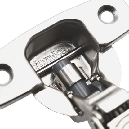 4D 110 Degree Cabinet Hinges with Soft-Close, H0 Concealed Mounting Plate with EURO Screws and Cover Caps, Full Overlay
