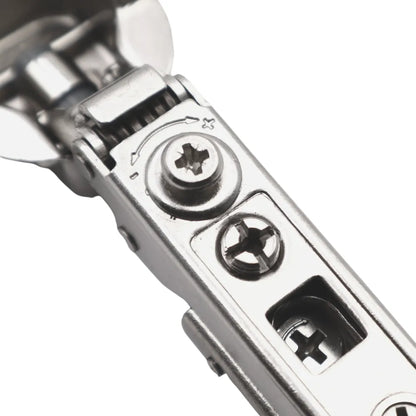 4D 110 Degree Cabinet Hinges with Soft-Close, H0 Concealed Mounting Plate with EURO Screws and Cover Caps, Full Overlay