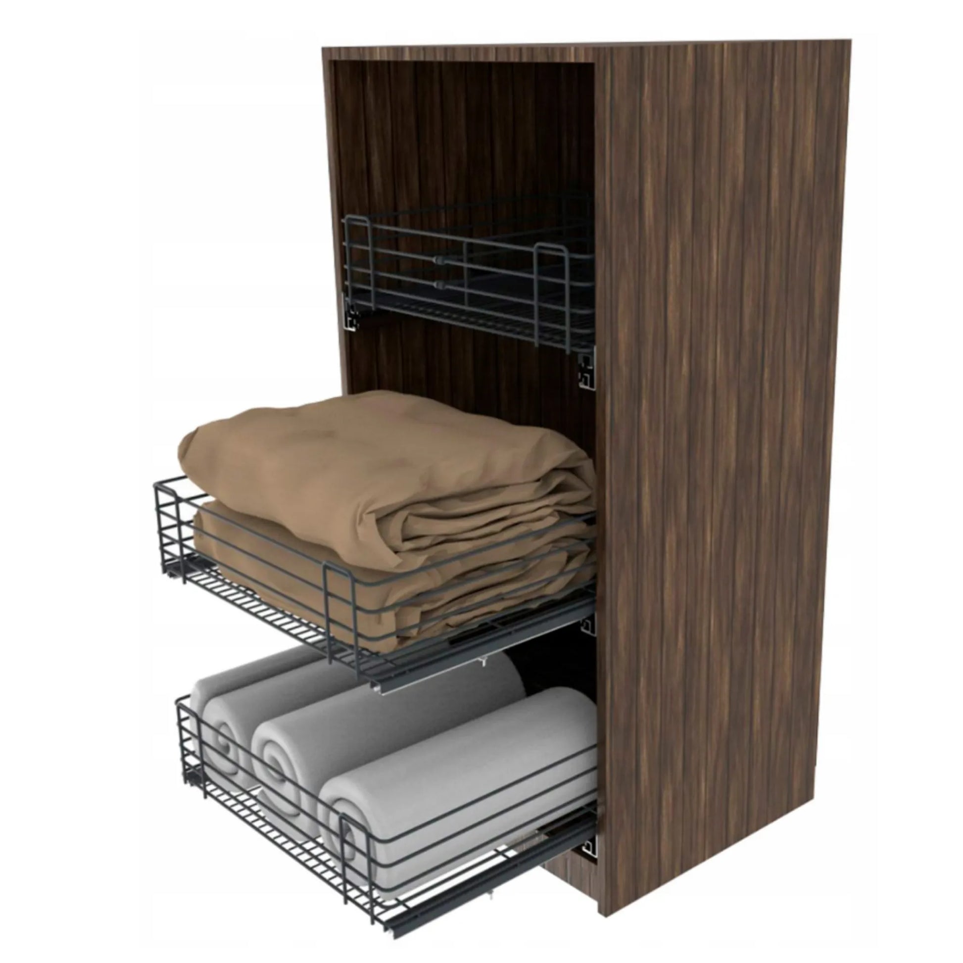 Pull Out Pantry Shelf Wire Basket EXCLUSIVE CARGO MULTI for 19-11/16 inch (500 mm) Cabinet - Gray/Graphite